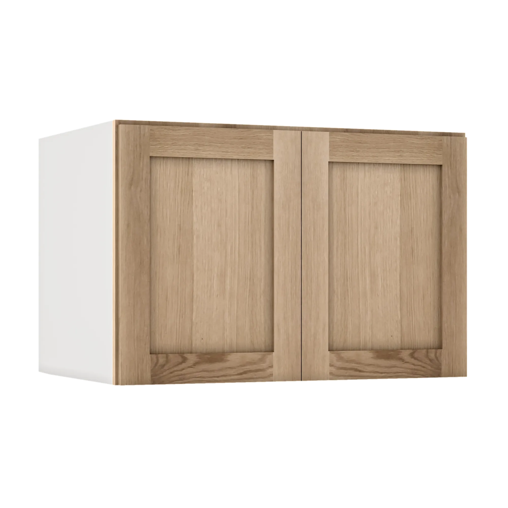 12" Tall 12" Deep Stacker /  Wall Elegant Oak Craftsman Shaker 1-1/4" Overlay Wall Cabinet -  12", 15", 18", 21", 24", 27", 30", 33" & 36" Wide