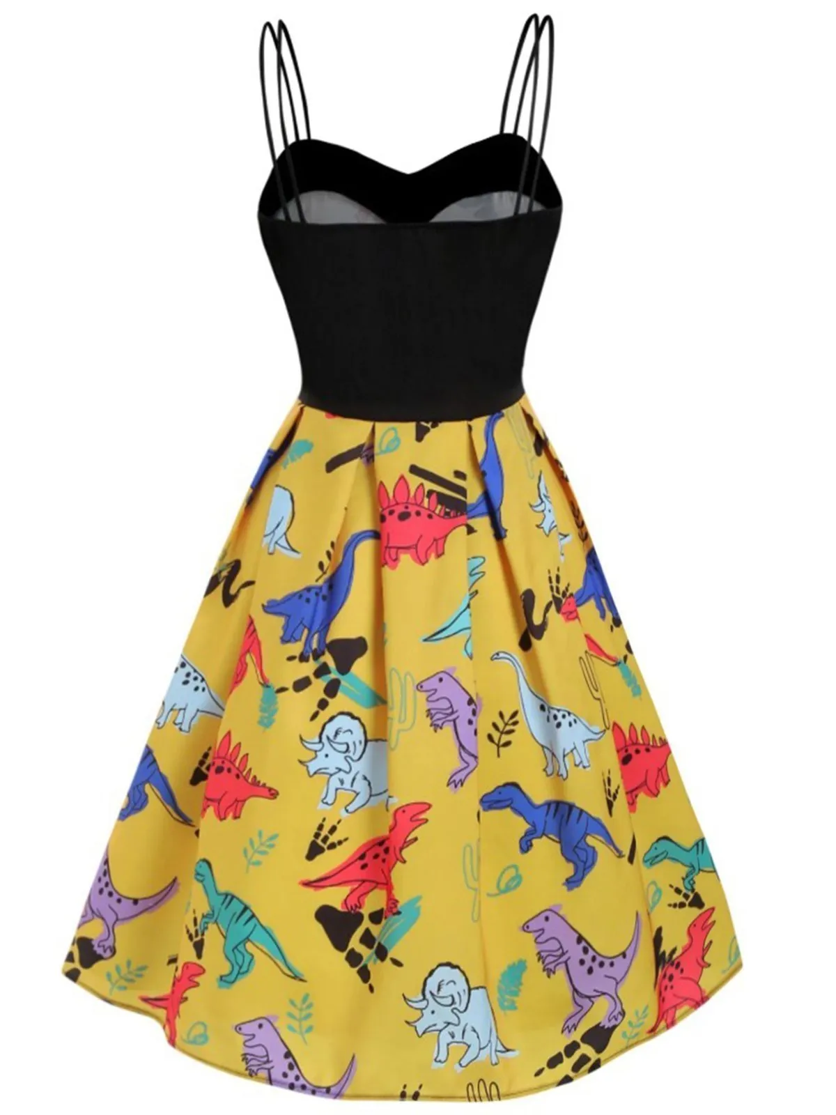 1950s Dinosaurs Strap Swing Dress
