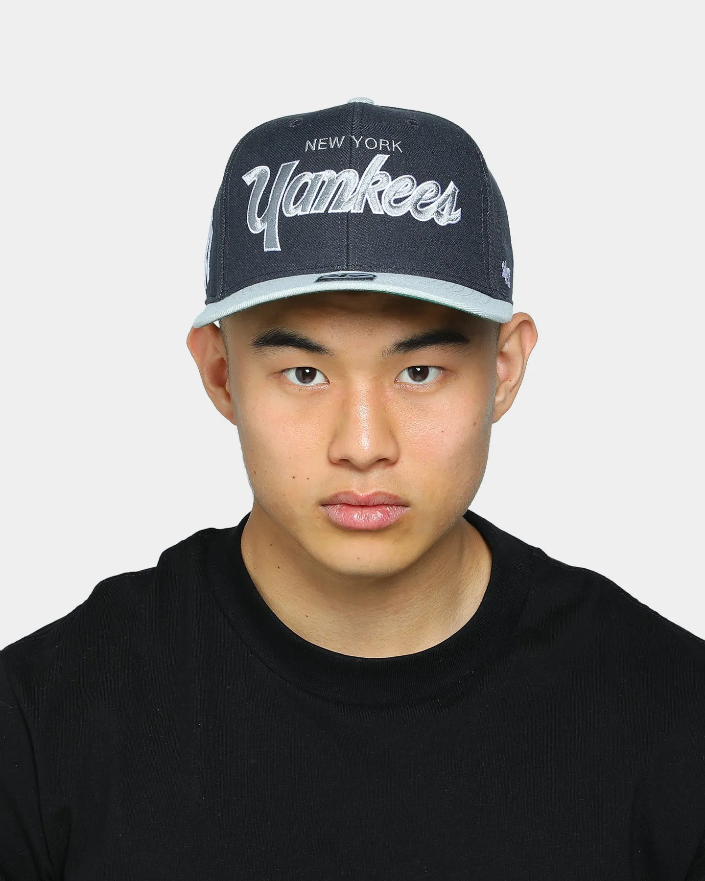 47 Brand Men's New York Yankees Script MVP DP Snapback Navy/Grey