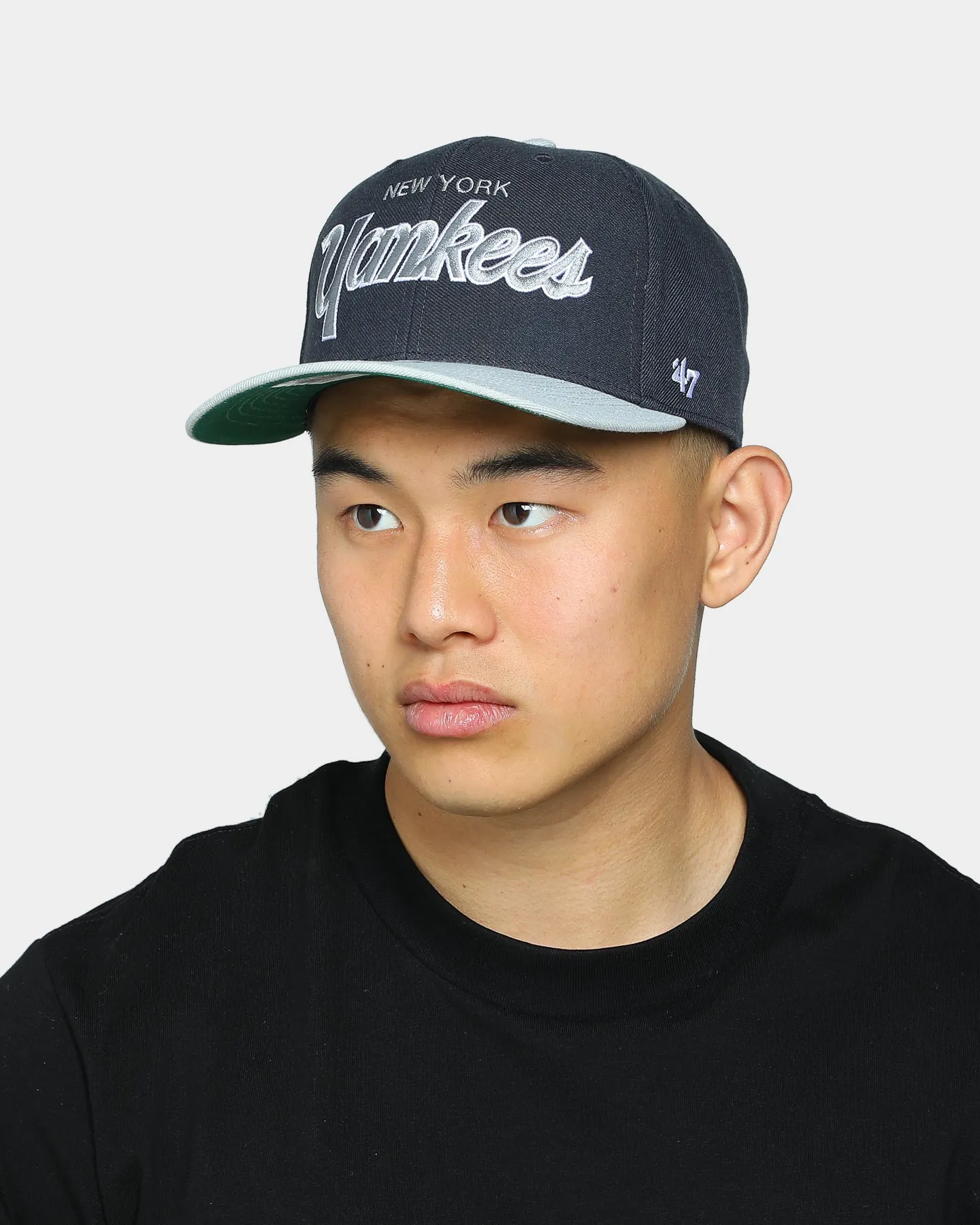 47 Brand Men's New York Yankees Script MVP DP Snapback Navy/Grey