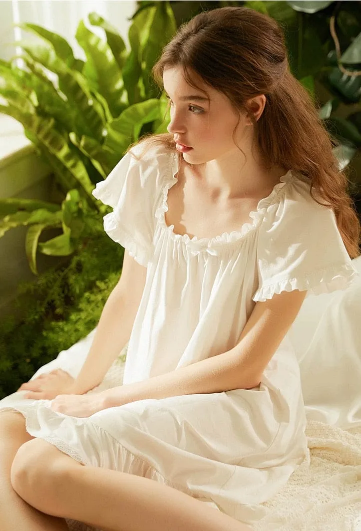 Annabelle Lee Sleepwear, S-L White - End of Summer Sale!