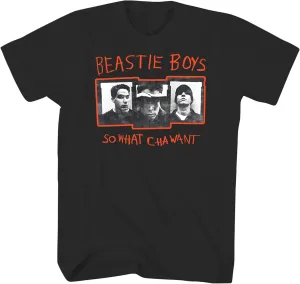 Beastie Boys T Shirt So What Cha Want Adult Black Short Sleeve 90s Rap Vintage Style Graphic Tees