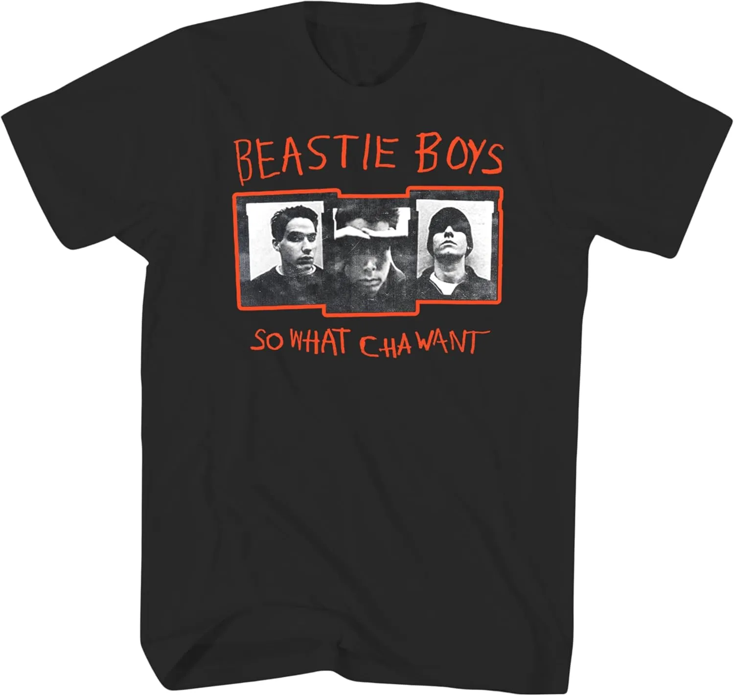 Beastie Boys T Shirt So What Cha Want Adult Black Short Sleeve 90s Rap Vintage Style Graphic Tees