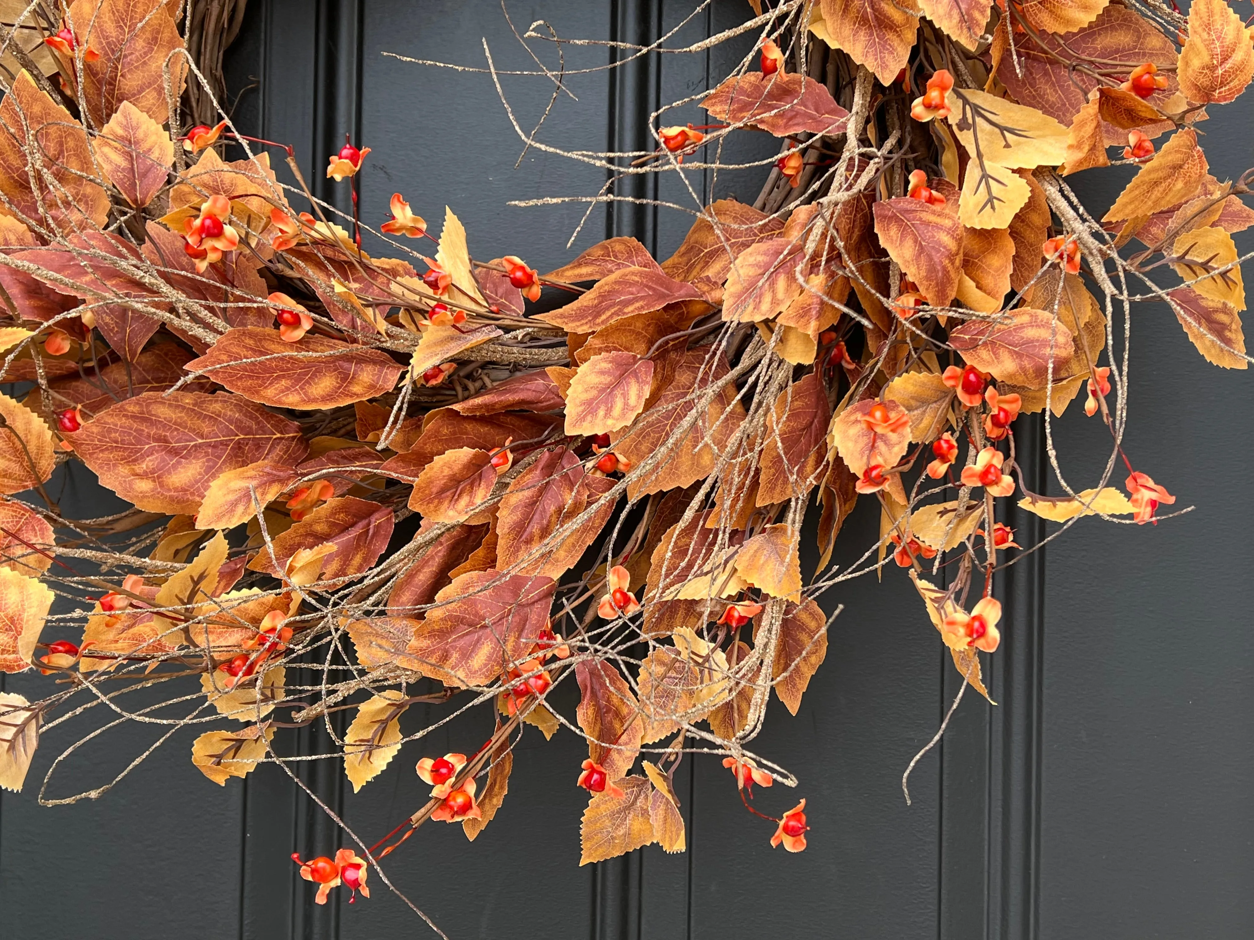Bittersweet and Fall Foliage Wreath