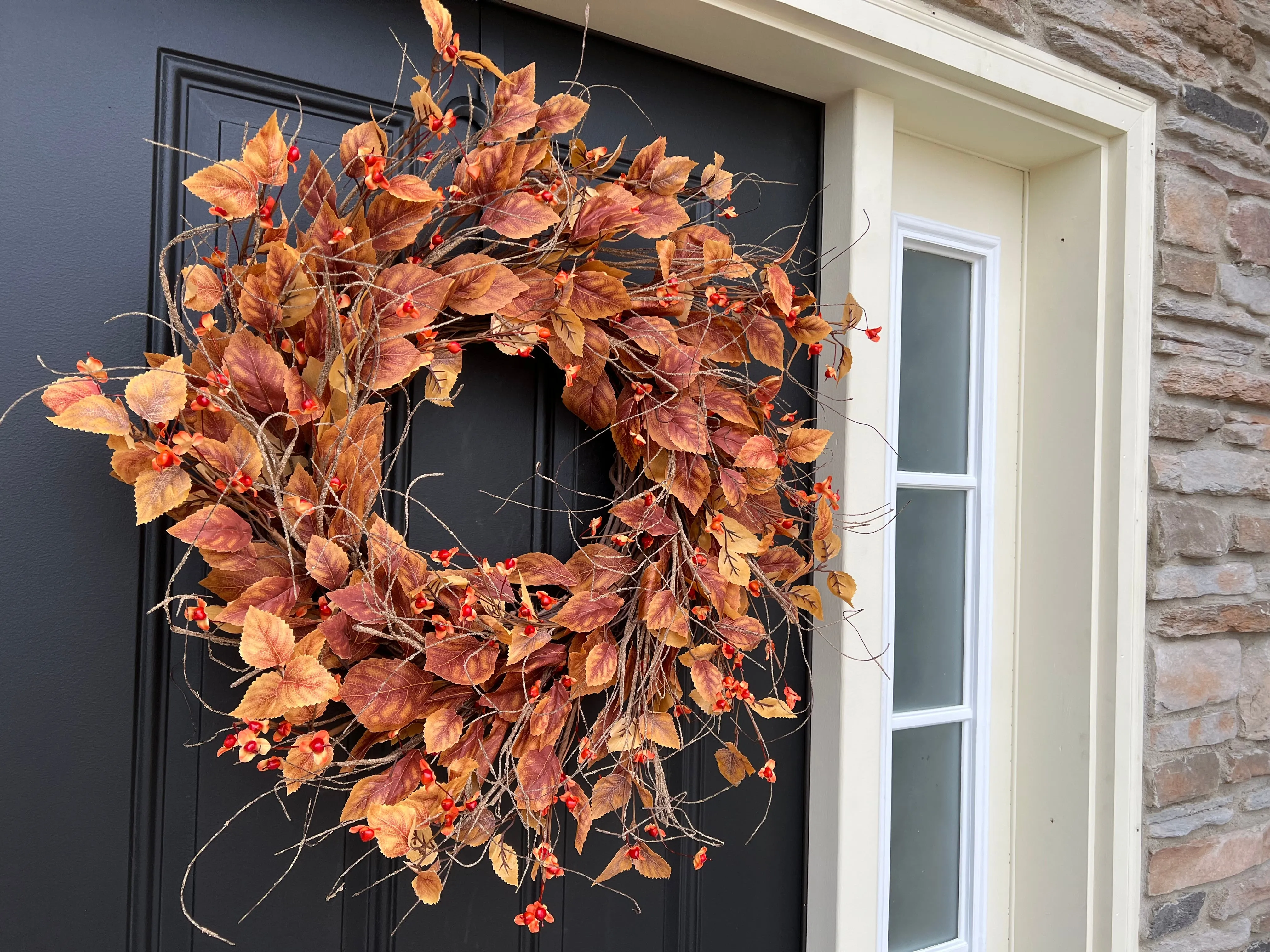 Bittersweet and Fall Foliage Wreath