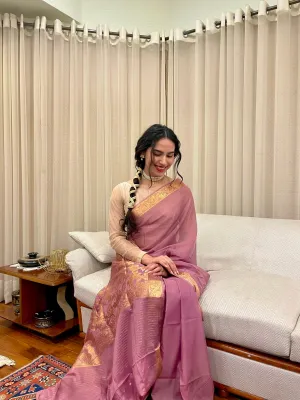 Chiffon Silk Banarsi - Lilac