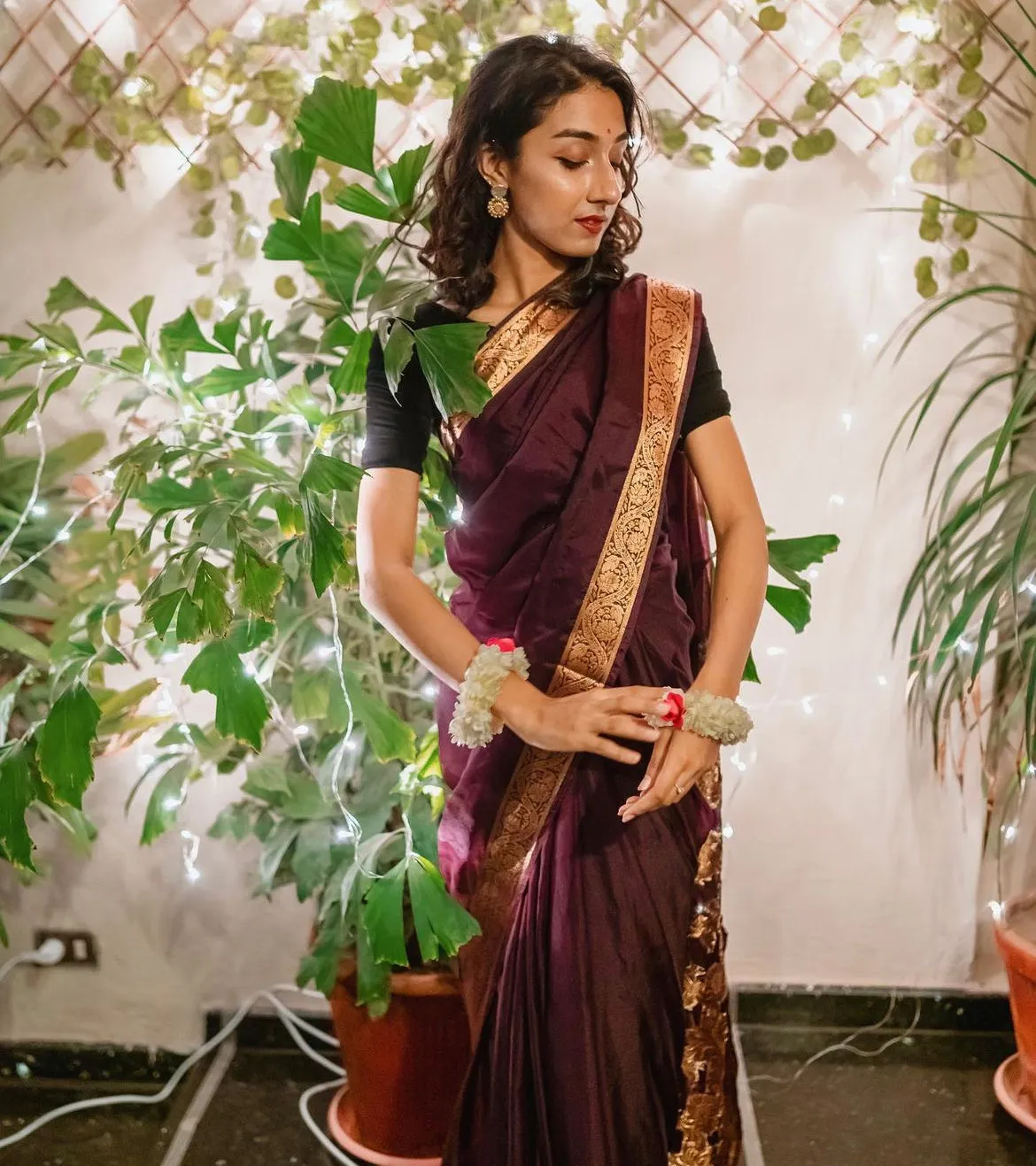 Chiffon Silk Banarsi - Mulberry