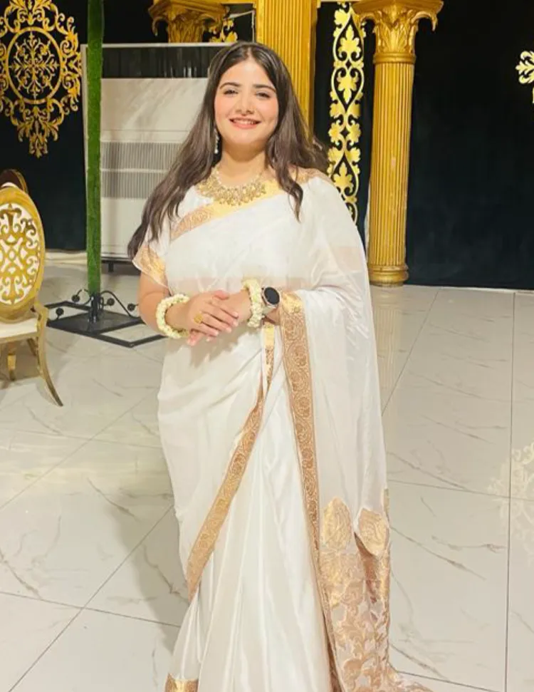 Chiffon Silk Banarsi - Swan White