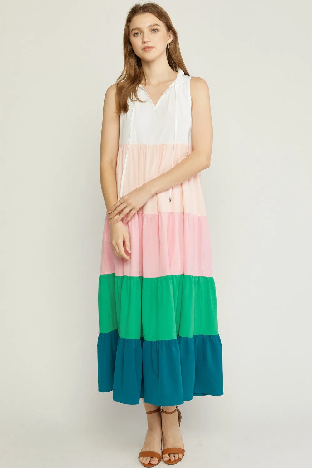 Colorblock Maxi Dress
