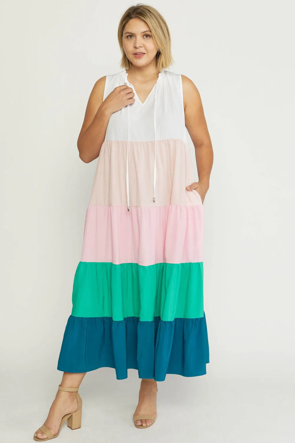 Colorblock Maxi Dress