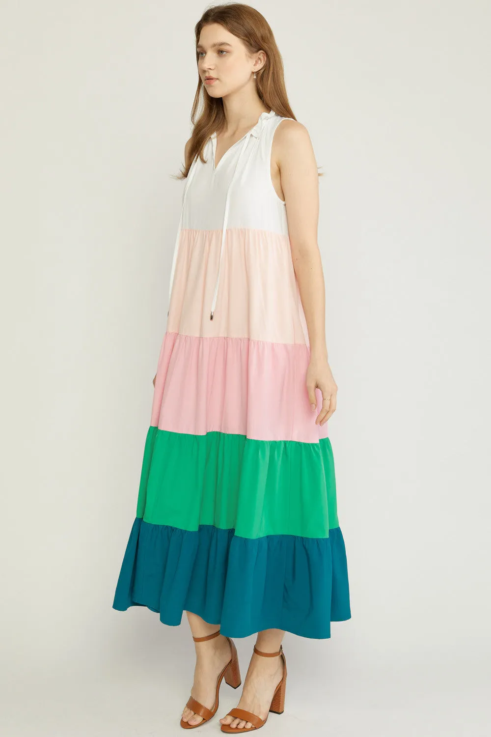 Colorblock Maxi Dress