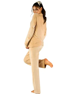 Cozy Lovely Meow Printed Sleepwear Set with Plain Long Pants