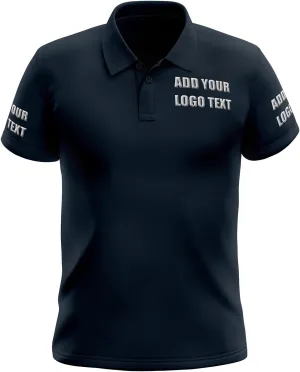 Custom Polo Shirts for Men Women Personalized Design Your Own Text Logo Name Embroidered Dry Fit Golf Shirt