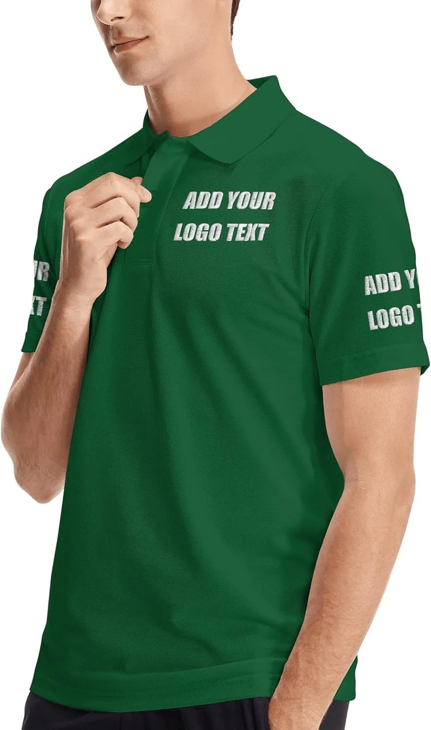 Custom Polo Shirts for Men Women Personalized Design Your Own Text Logo Name Embroidered Dry Fit Golf Shirt
