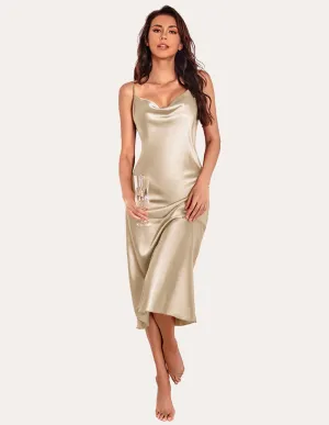 Ekouaer Spaghetti Strap Long Satin Nightgown (US Only)