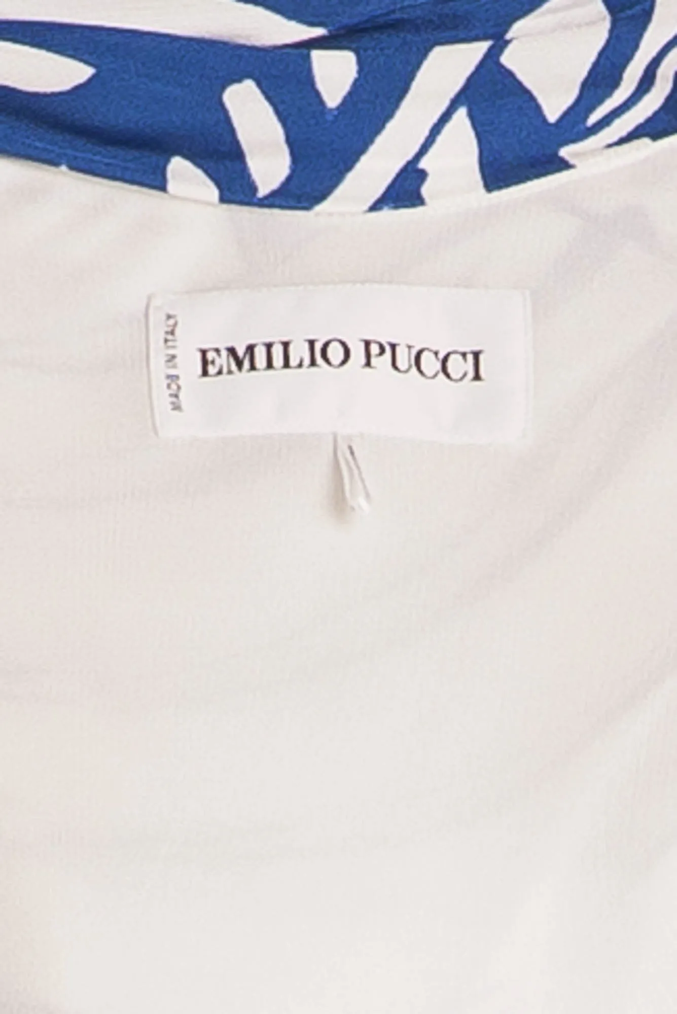 Emilio Pucci - Blue and White Print Long Sleeve Dress - IT 42