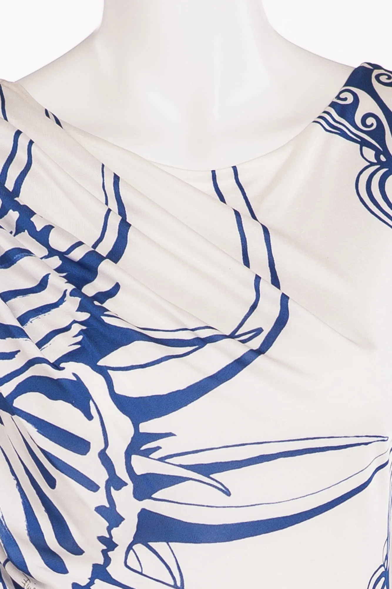 Emilio Pucci - Blue and White Print Long Sleeve Dress - IT 42