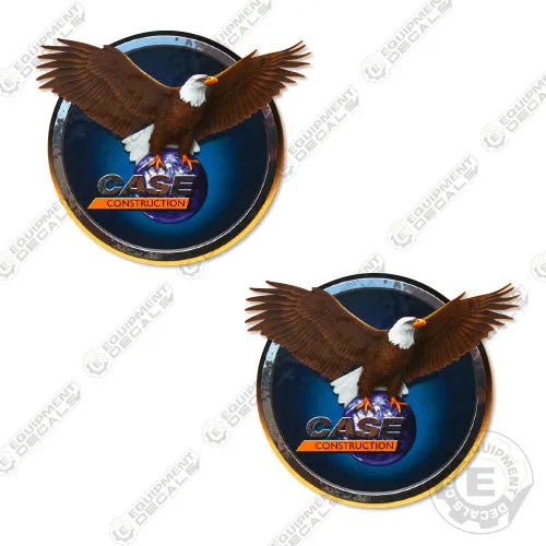 Fits Case Construction Eagle Logos (Set of 2)