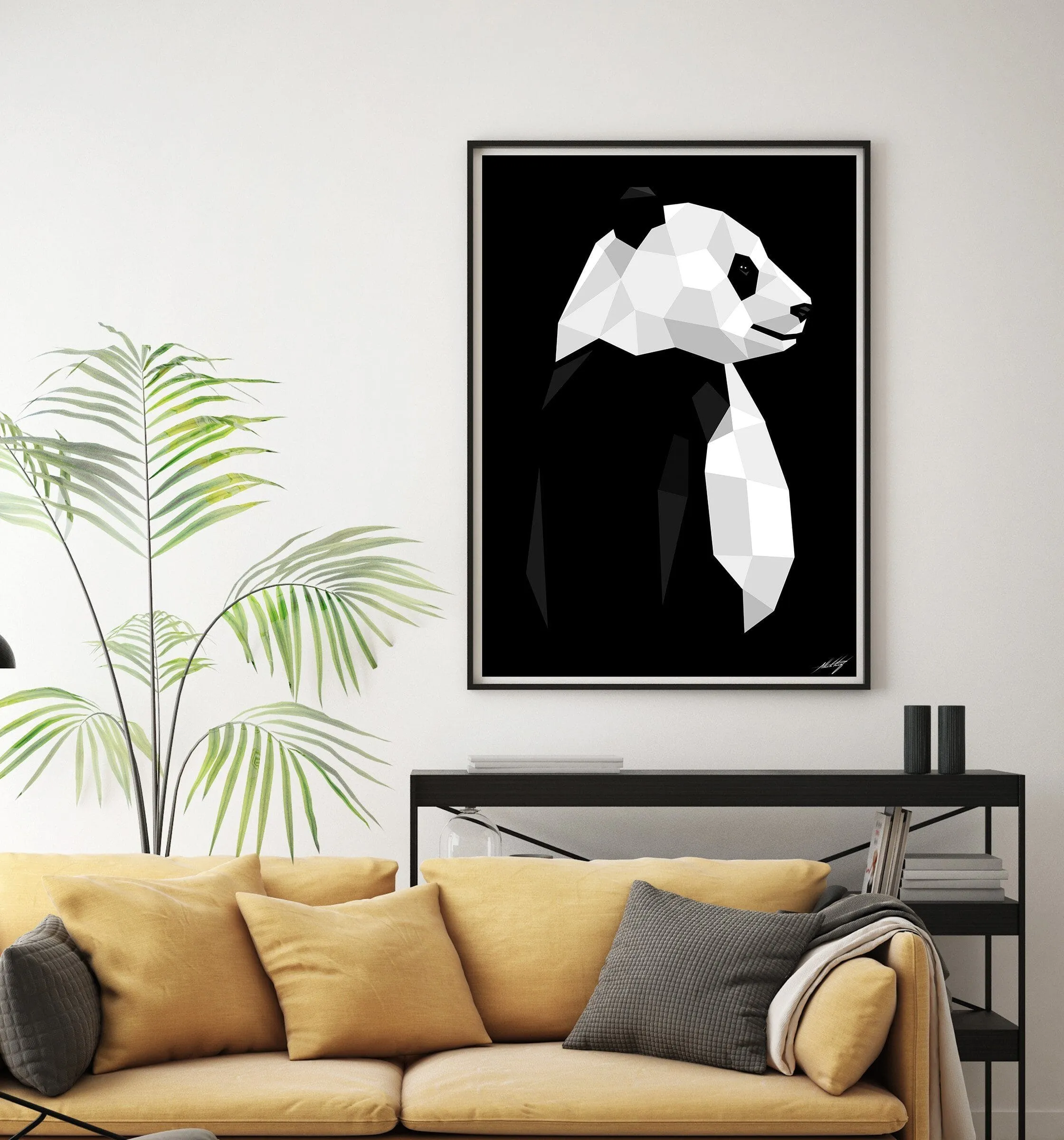 Geometric Panda Fine Art Print