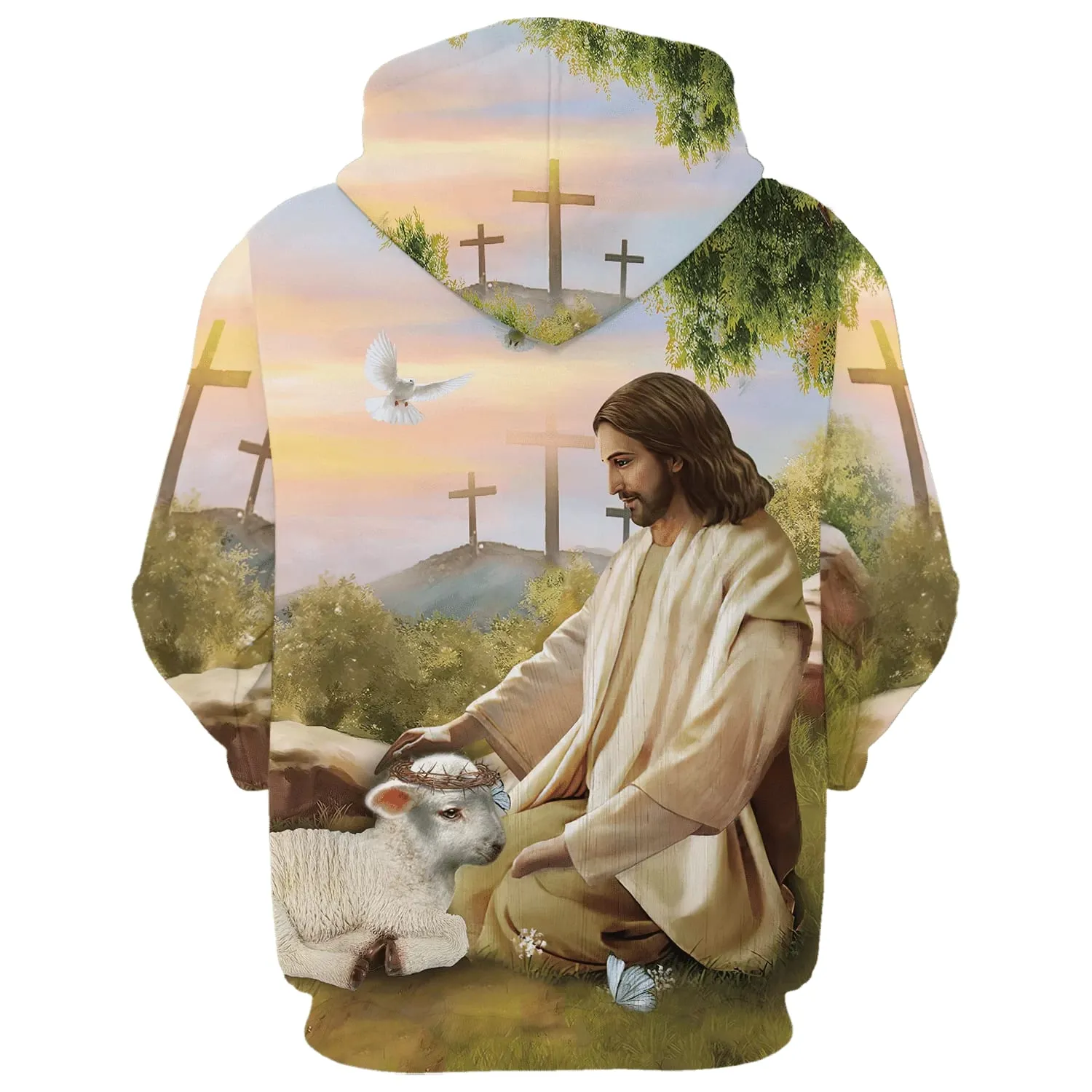 Give It To God And Go To Sleep Hoodie Jesus And The Lamb Hoodies Jesus Hoodie Men & Women Christian Hoodie 3D Printed Hoodie