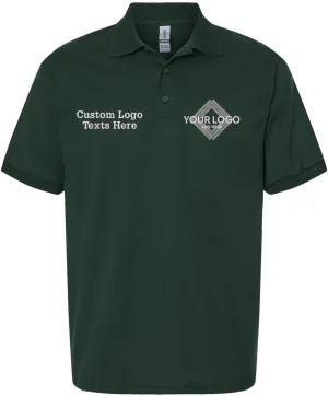 INK STITCH 8800 Custom Embroidery Personalized Logo Texts Dry Blend Jersey Polo Shirts