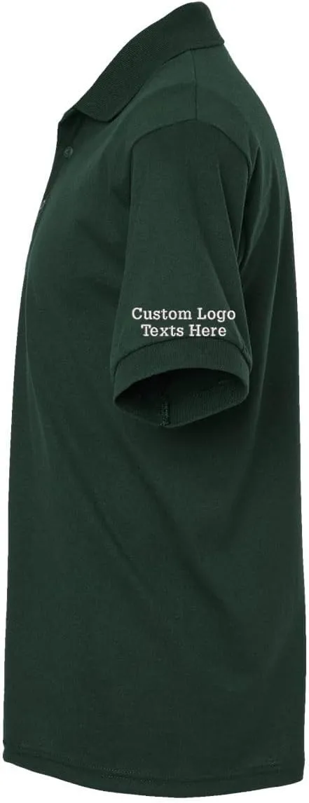 INK STITCH 8800 Custom Embroidery Personalized Logo Texts Dry Blend Jersey Polo Shirts
