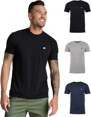 INTO THE AM Mens T Shirt with Logo - Short Sleeve Crew Neck Soft Fitted Tees S - 4XL Fresh Classic Basic Tshirts