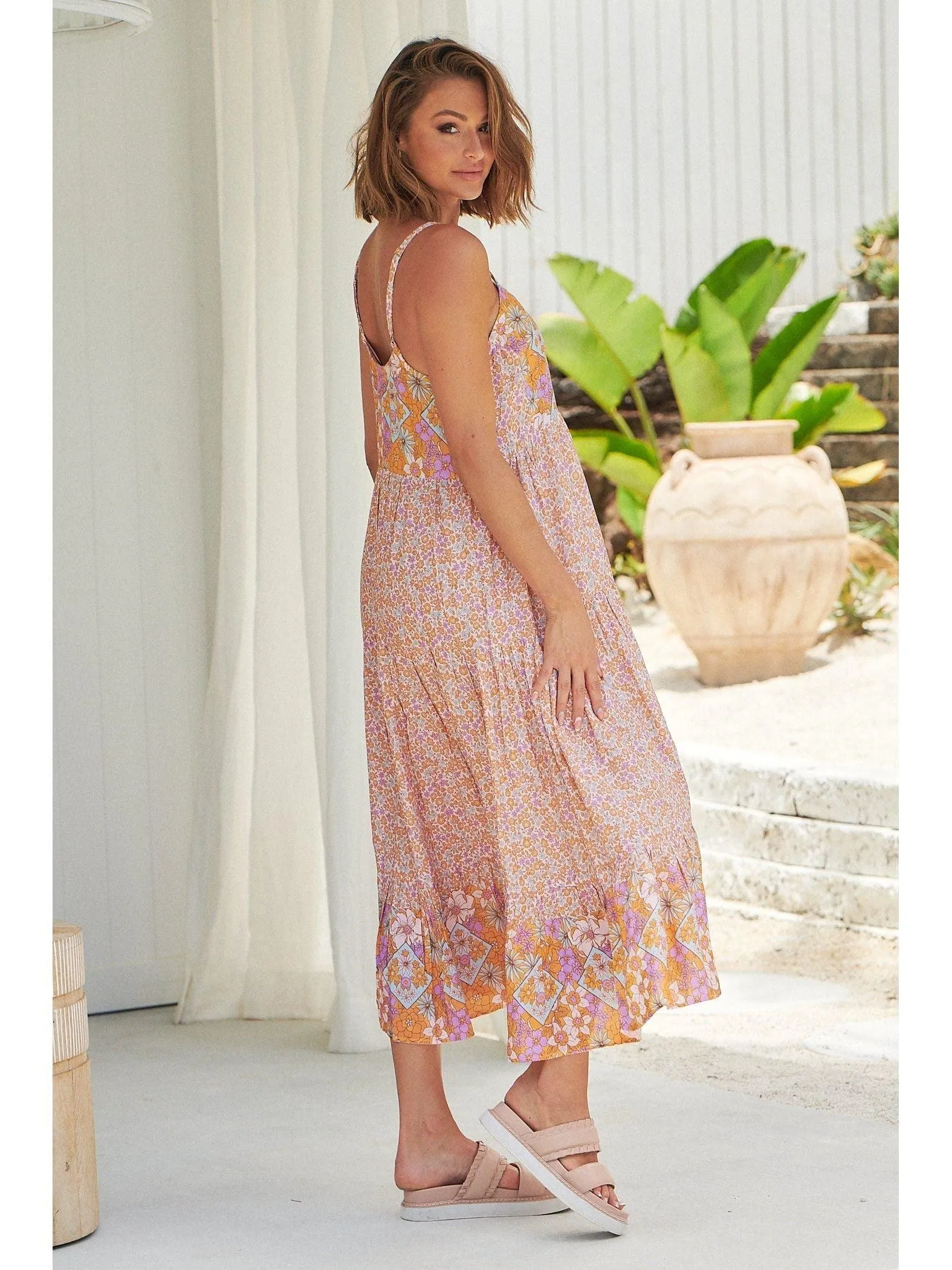 JAASE Forget Me Not Print Raine Maxi Dress