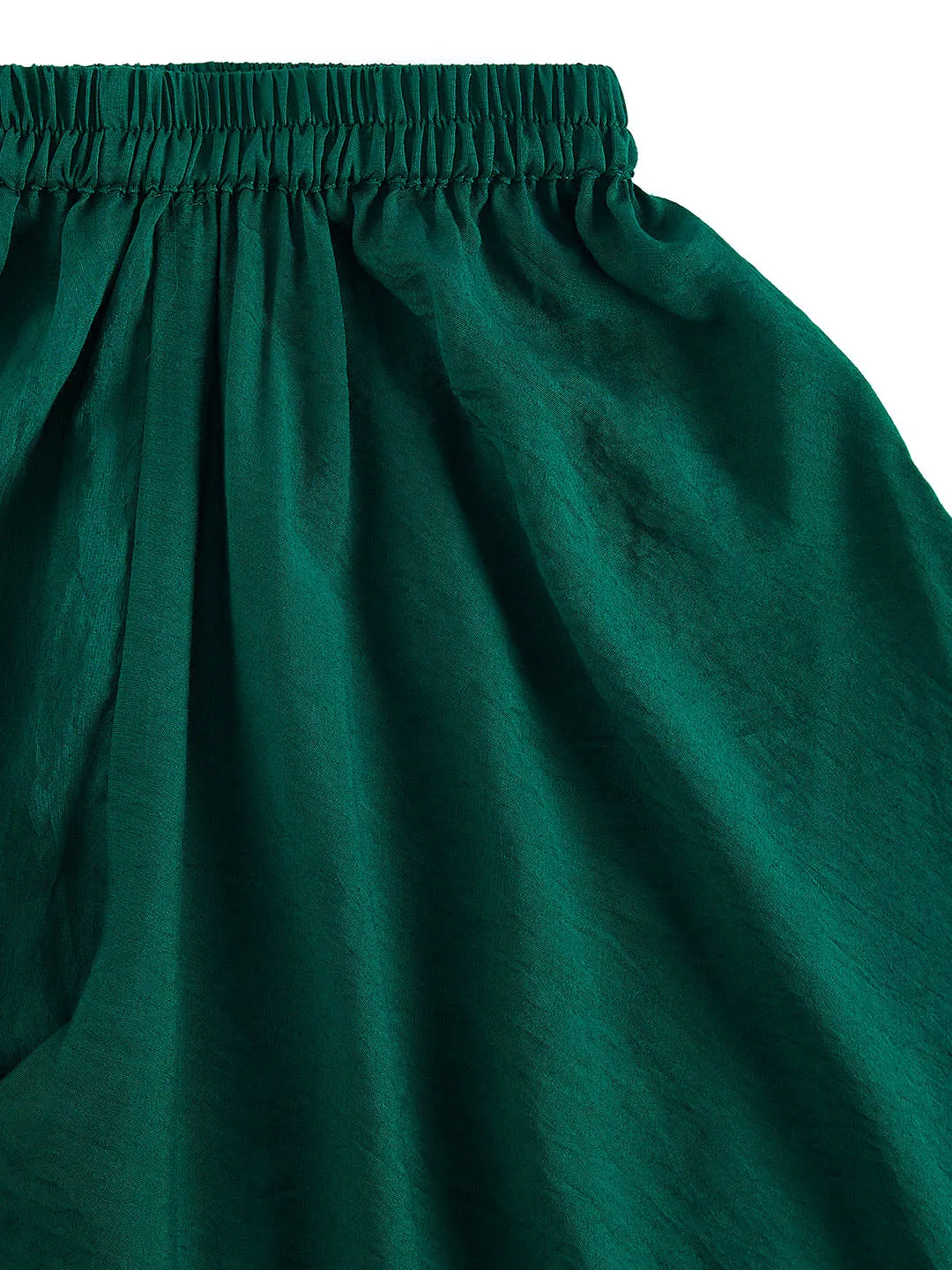 Jashvi Girls' Green Kurta Pyjama And Dupatta Set.