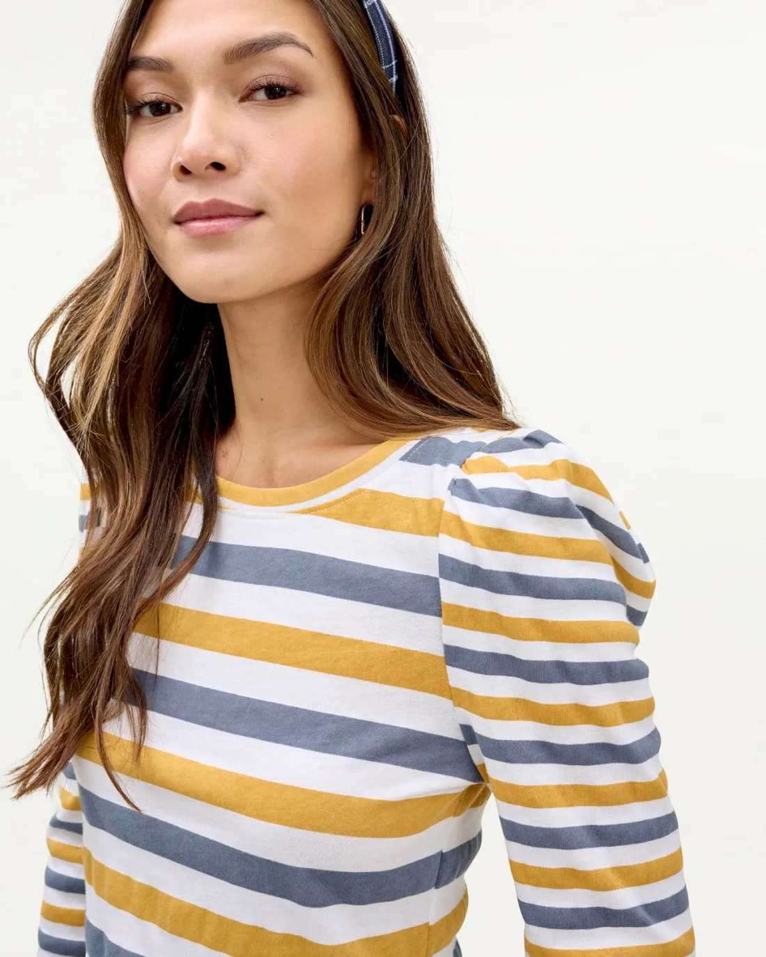 Mary Lawless Lee x Splendid Puff Shoulder Long Sleeve Top