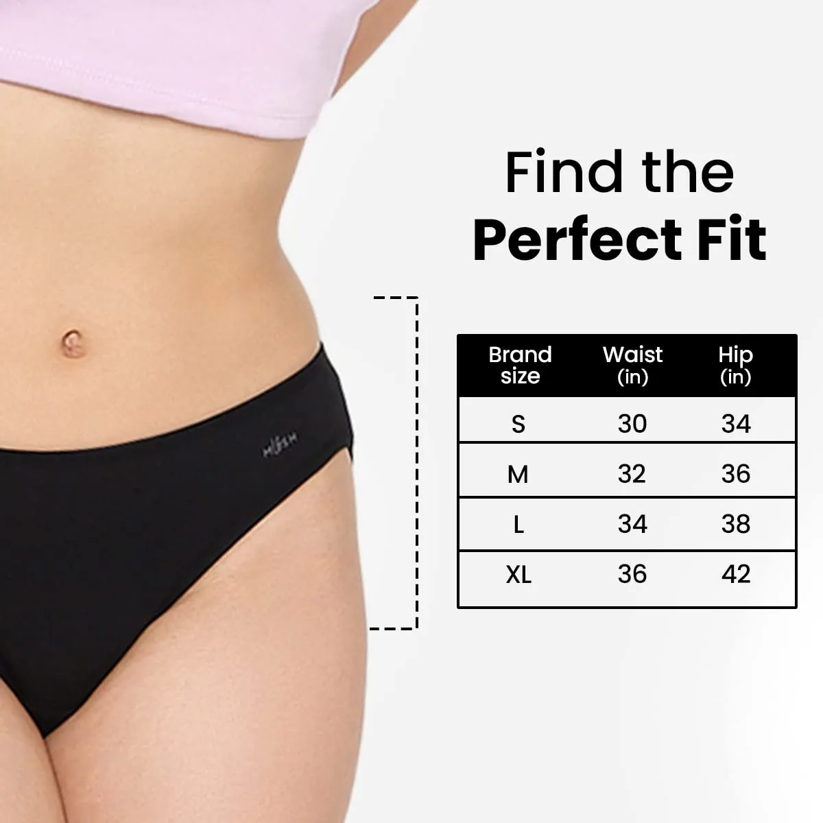 Mush Womens Ultra Soft Bamboo Modal Bikini Brief || Breathable Panties || Anti-Odor, Seamless, Anti Microbial Innerwear (M- Pack of 3, Beige, Black & Rose Pink)