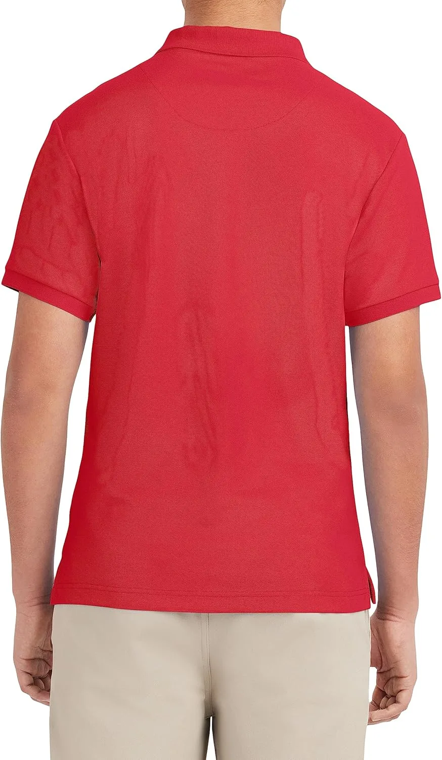 Nautica Young Men's Uniform Short Sleeve Stretch Pique Polo