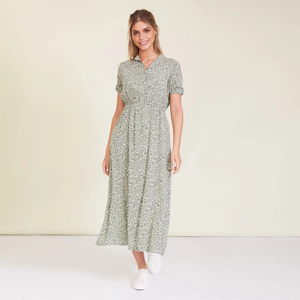 Parker Dress (Khaki Floral)