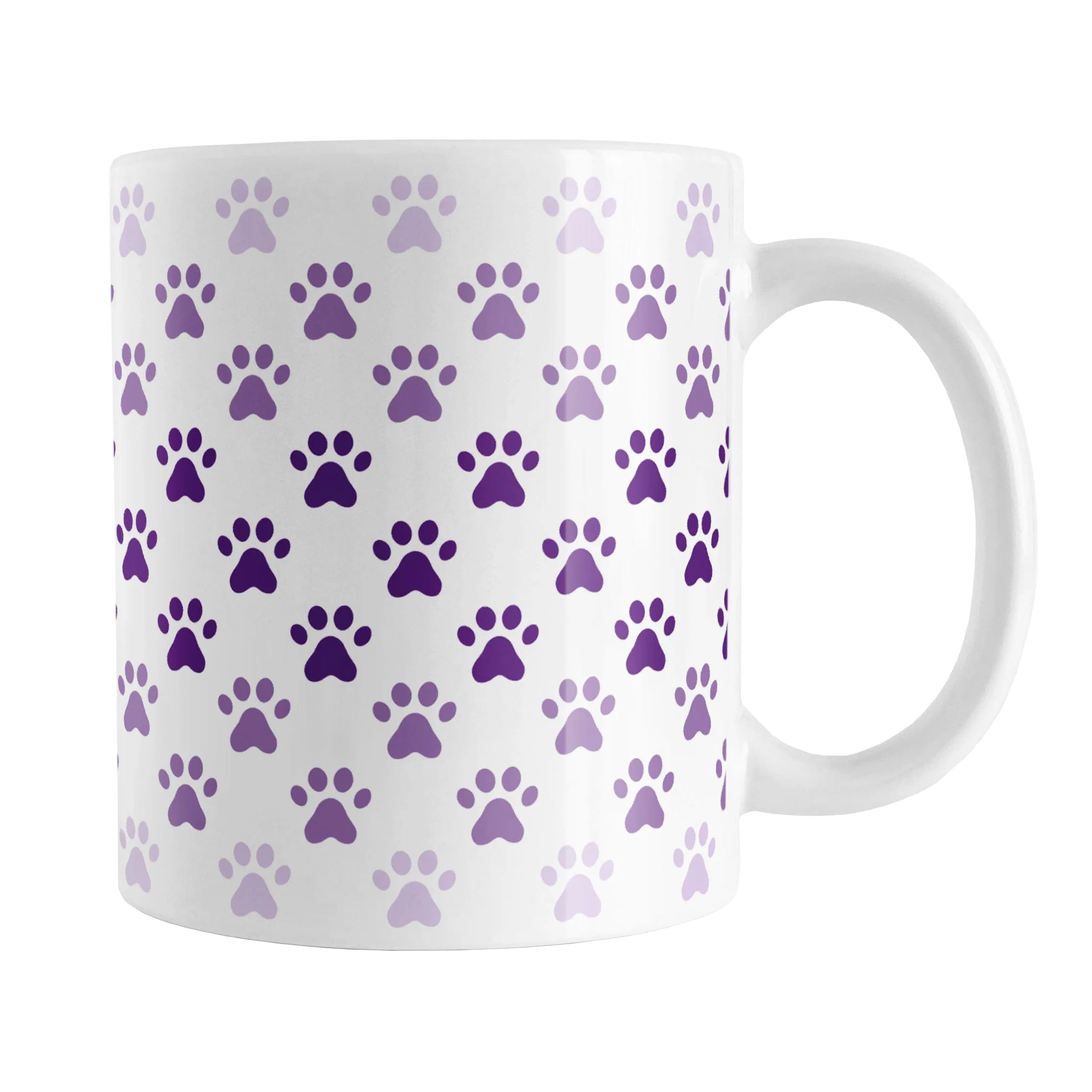 Paw Prints in Purple Mug