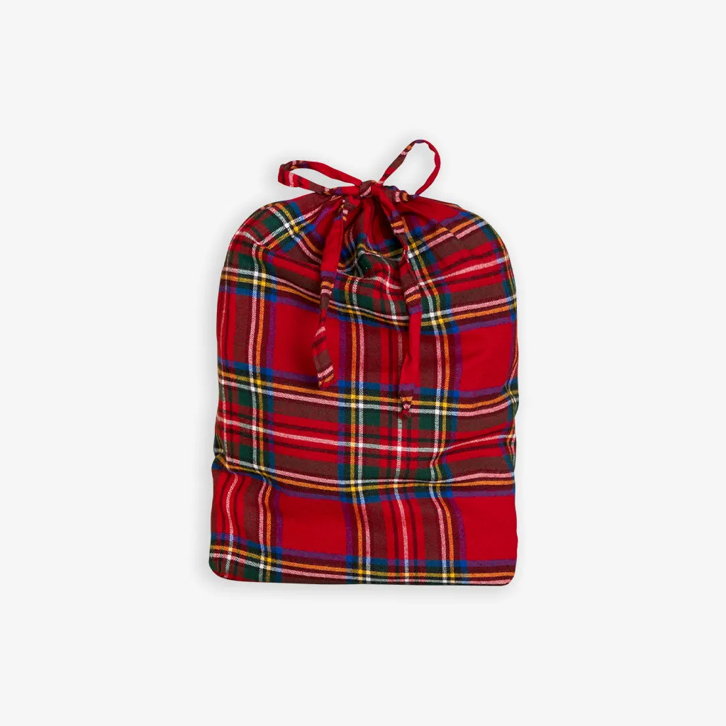 Red Tartan Plaid Women's Flannelette Sleep Shirt