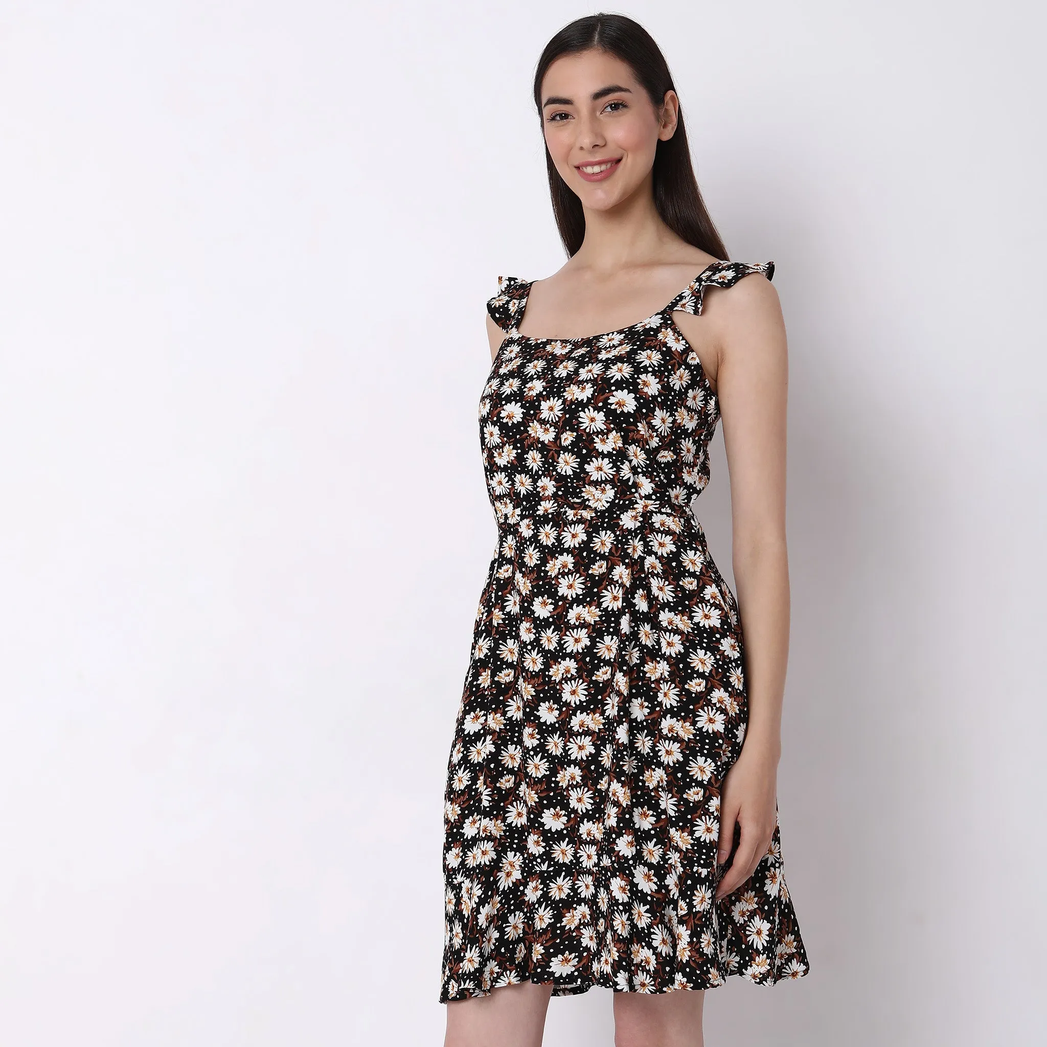 Regular Fit Floral Gown