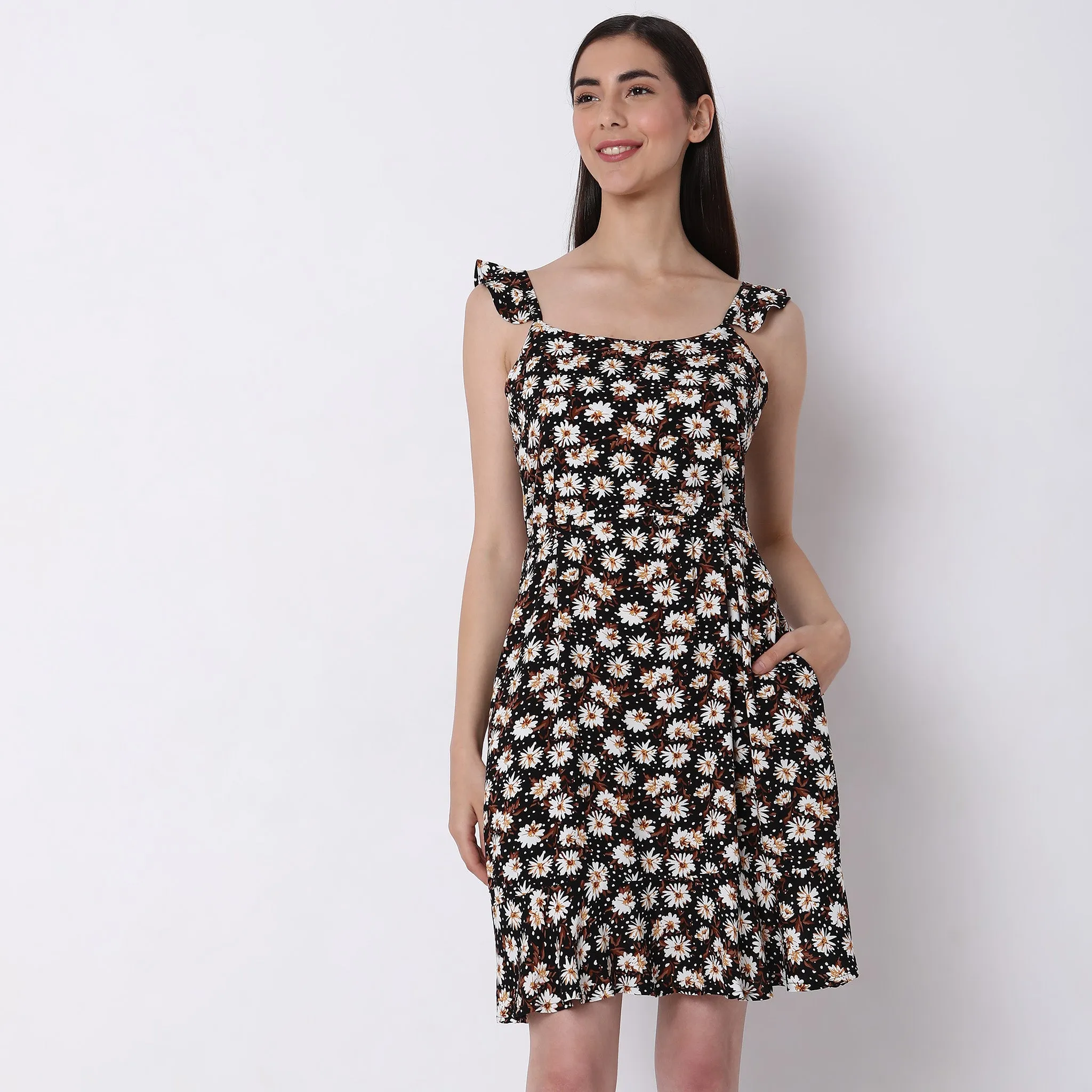 Regular Fit Floral Gown