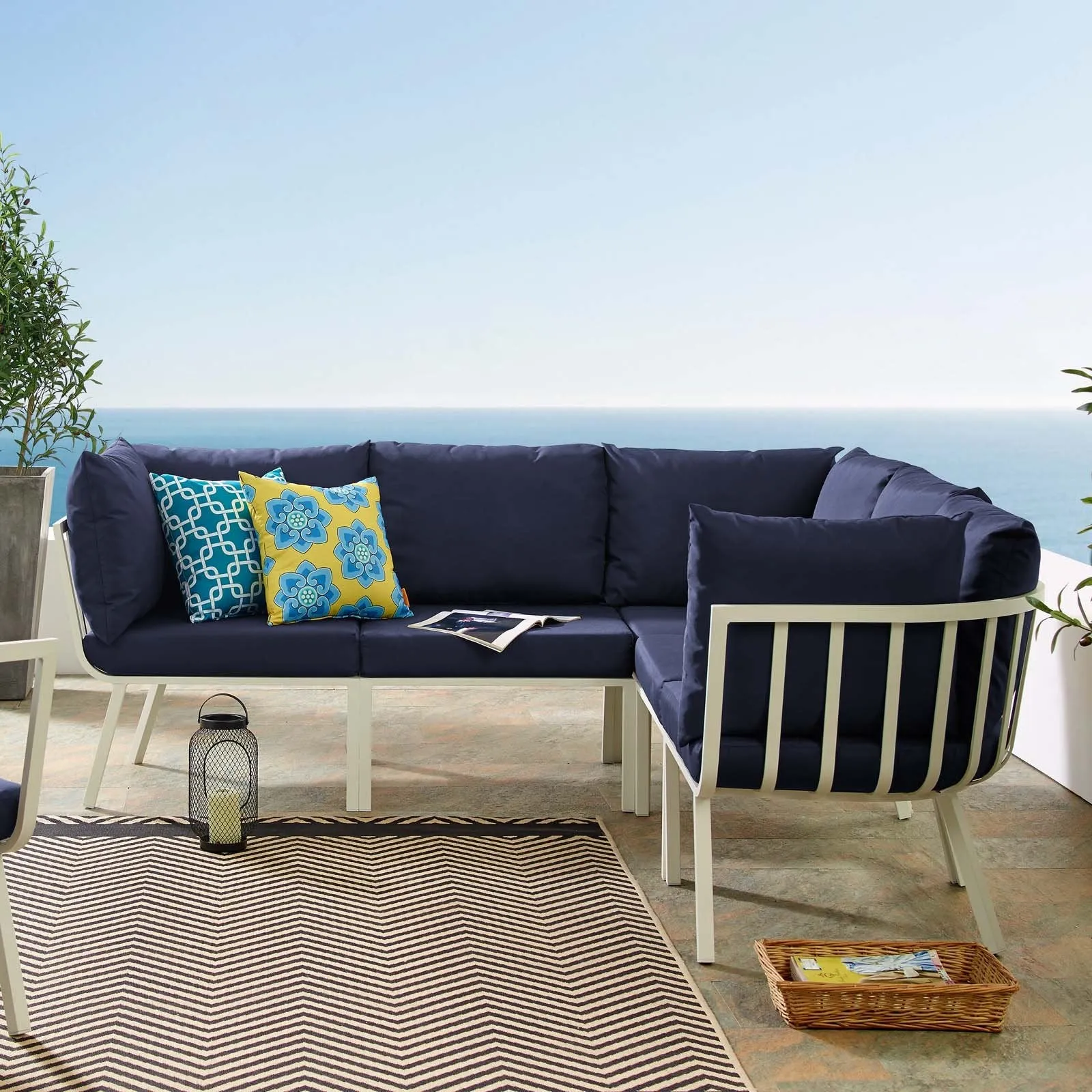Riverside 28" Outdoor Patio Aluminum Set