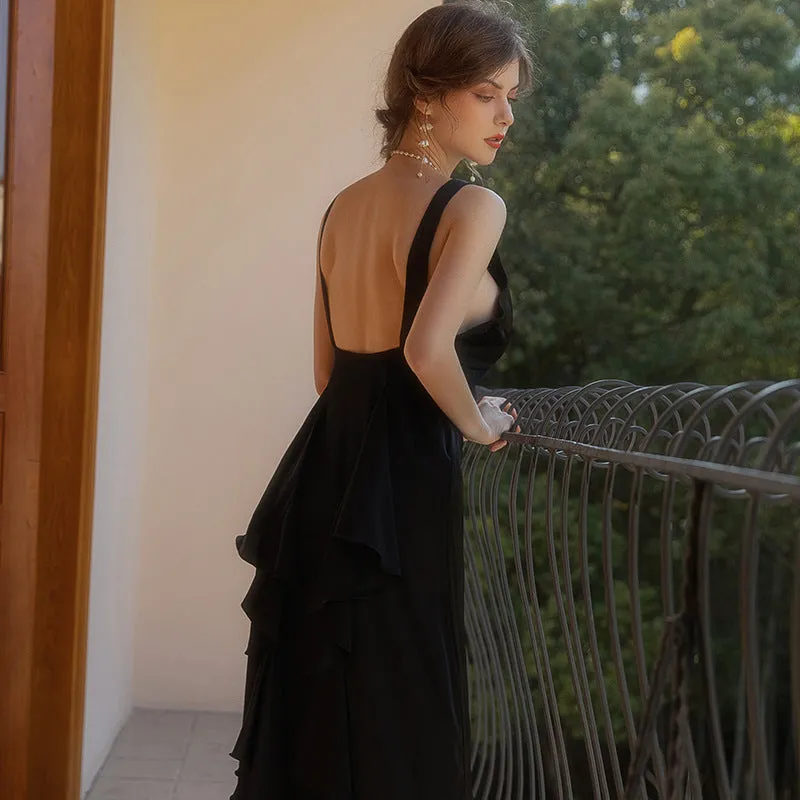 Satin Open Back Nightgown Bridal Wedding Nightdress