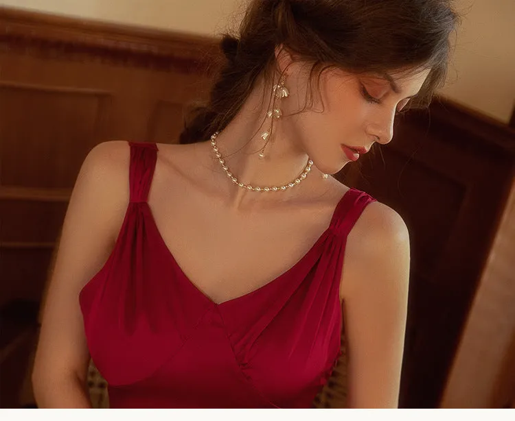 Satin Open Back Nightgown Bridal Wedding Nightdress