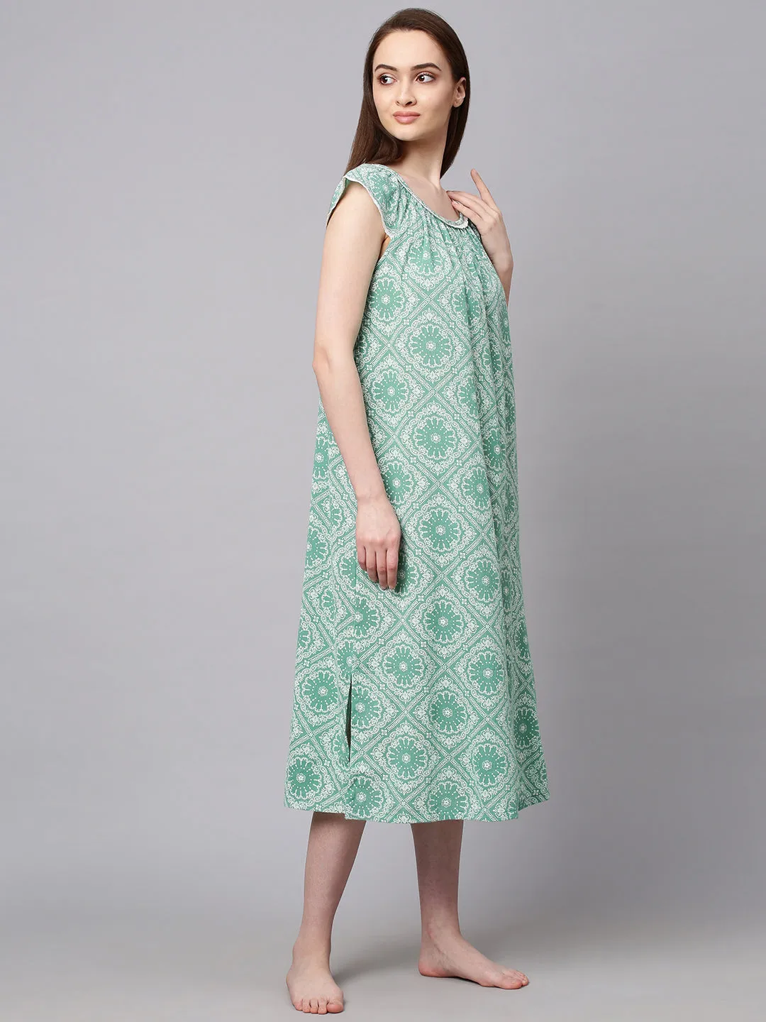 Scarf Print Night Dress