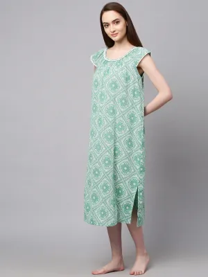 Scarf Print Night Dress