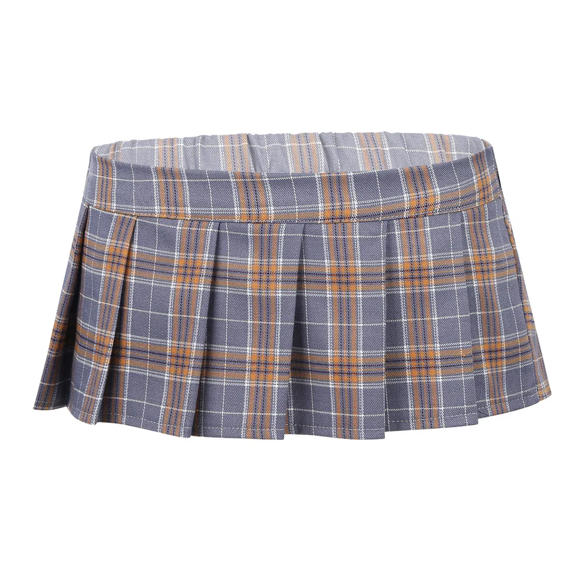 Sexy Women's Mid Waist Elastic Mini Skirt / Single Layer Cosplay Skirt in Scottish Style