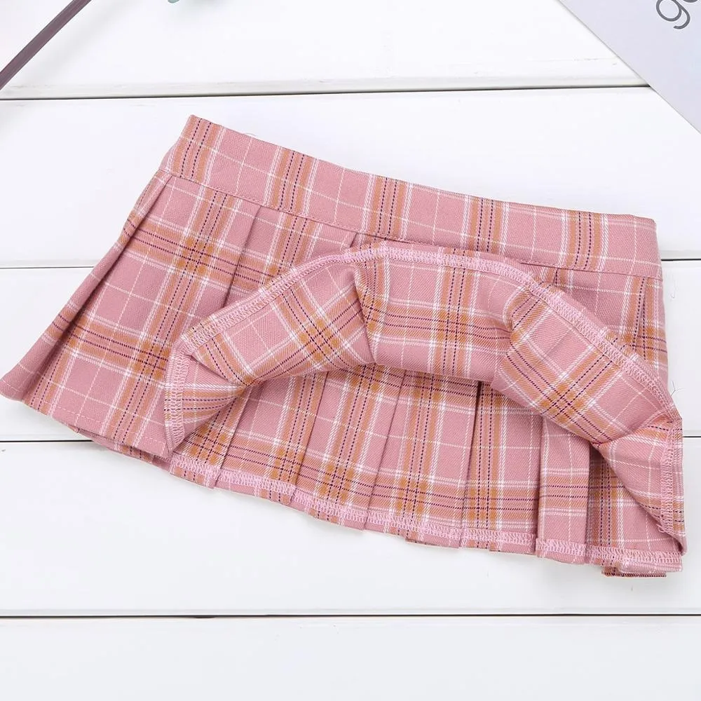 Sexy Women's Mid Waist Elastic Mini Skirt / Single Layer Cosplay Skirt in Scottish Style