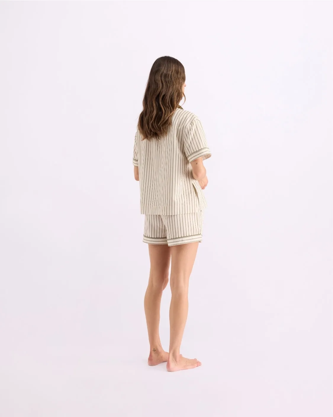 Sleep Short - Matcha Stripes