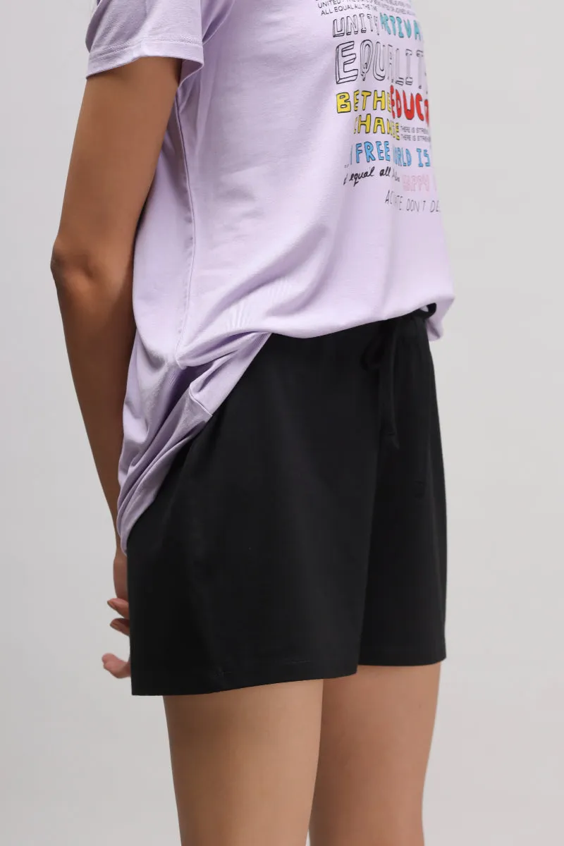 Stretchy Black Supima® Shorts