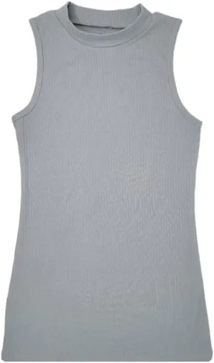 SUMONA Sleeveless Basic Everyday Casual Cotton Blend Mock High Neck Ribbed Fitted Tank Top