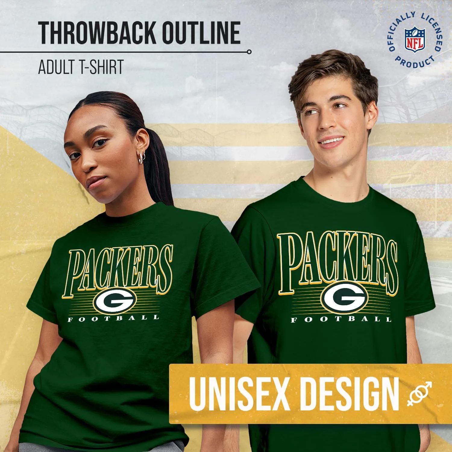 Team Fan Apparel NFL Adult Overtime Blueprint Tag-Less T-Shirt, Unisex Football Tee
