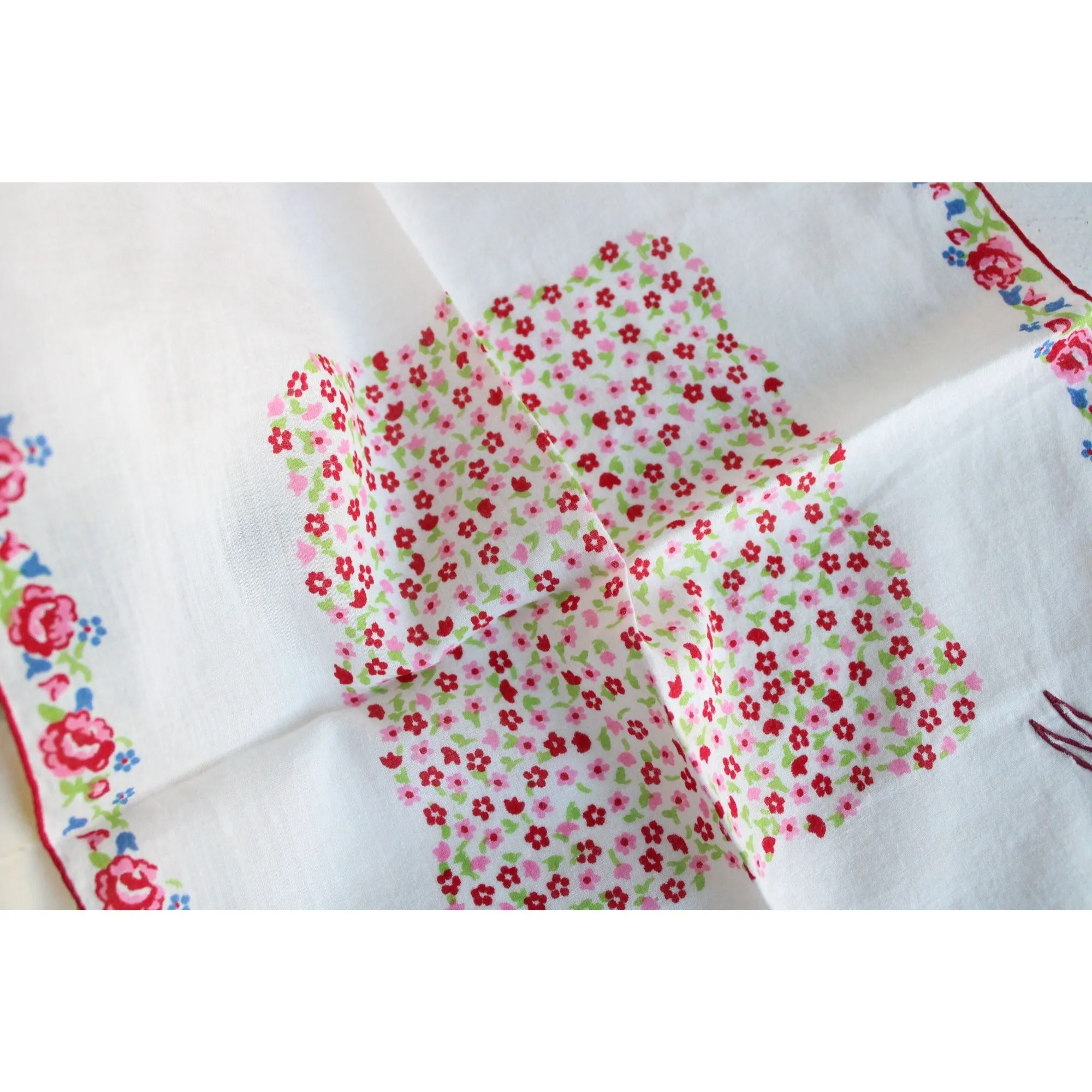 Vintage Cotton  Monogram M  Handkerchief