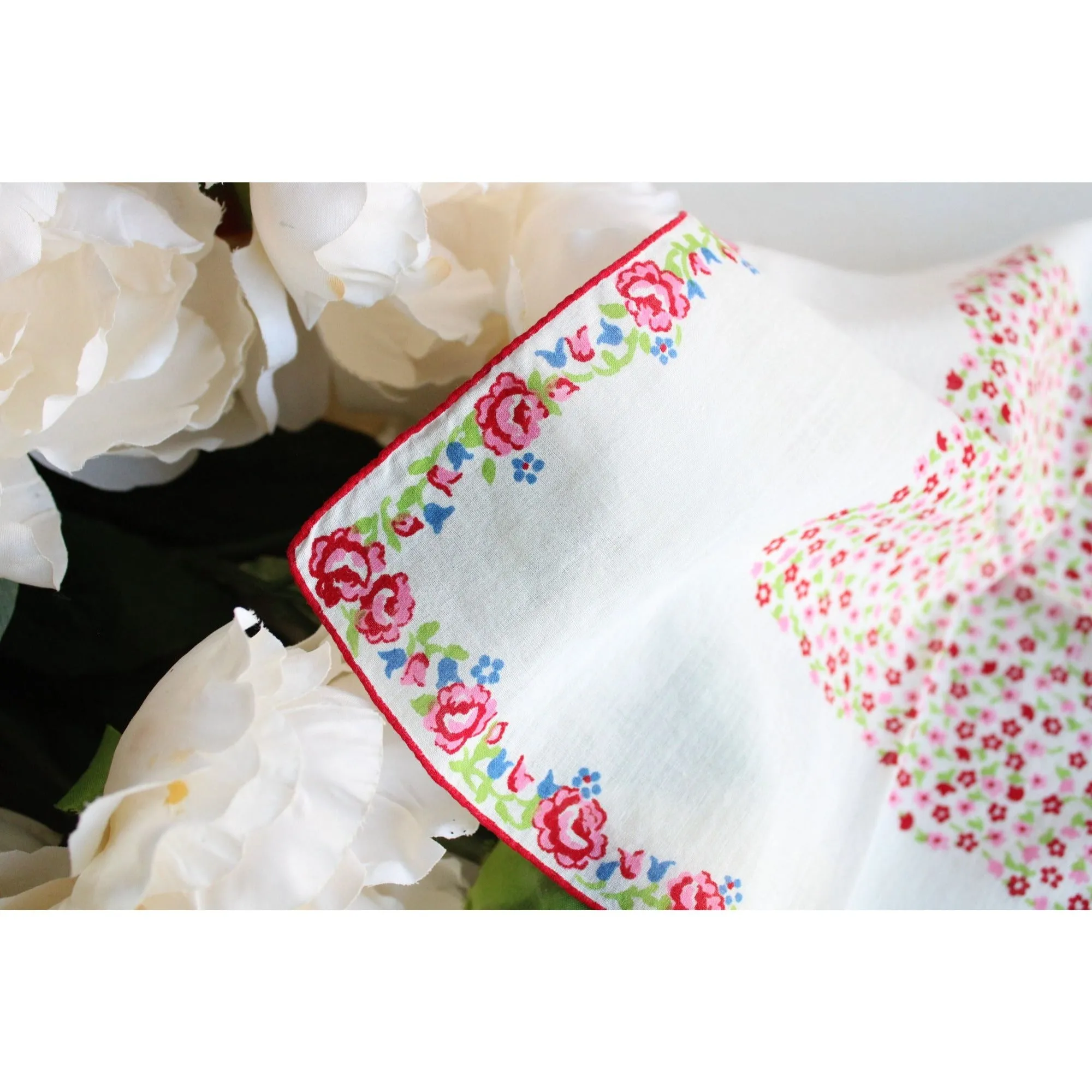 Vintage Cotton  Monogram M  Handkerchief